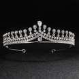 AliExpress Hot Selling Bridal Ornament European and American Zircon with Diamond Crown Hair Clasp Wedding Dress Headdress Accessories Factory Direct Salespicture3