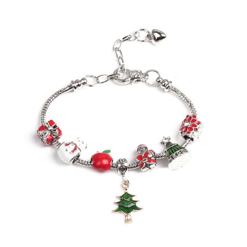 Imitated crystalCZ Fashion Geometric bracelet  Christmas tree NHYL0361Christmastree