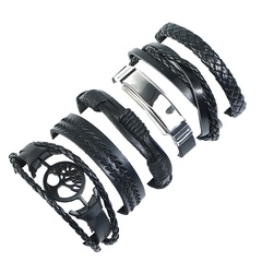 Leather Fashion bolso cesta bracelet  (Six-piece set) NHPK2172-Six-piece-set