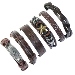 Leather Fashion bolso cesta bracelet  (Six-piece set) NHPK2176-Six-piece-set
