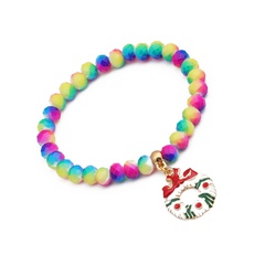 Imitated crystal&CZ Fashion Geometric bracelet  (Christmas circle) NHYL0332-Christmas-circle
