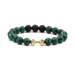 Alloy Fashion Geometric bracelet  (malachite) NHYL0354-malachite