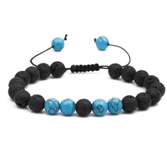 Natural Stone Fashion bolso cesta bracelet  (Blue pine) NHYL0363-Blue-pine