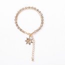 Alloy Fashion Flowers bracelet  Flower pendant + red bead chain NHHN0343Flowerpendantredbeadchainpicture4