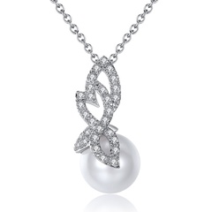Alloy Fashion Geometric necklace  (White-T10D19) NHTM0464-White-T10D19
