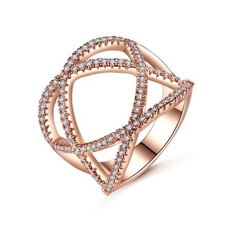 Alloy Fashion Geometric Ring  (Rose Alloy Meiwei 8.5) NHTM0509-Rose-Alloy-Meiwei-8.5's discount tags