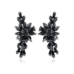 Alloy Simple Flowers earring  (Platinum T05C20) NHTM0520-Platinum-T05C20