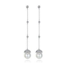 Alloy Simple Geometric earring  (Platinum) NHTM0553-Platinum