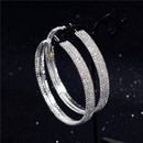 Imitated crystalCZ Fashion Geometric earring  3 rows of 6cm alloy NHIM14693rowsof6cmalloypicture6