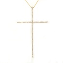 Copper Fashion Cross necklace  Alloyplated white zircon NHBP0242Alloyplatedwhitezirconpicture1