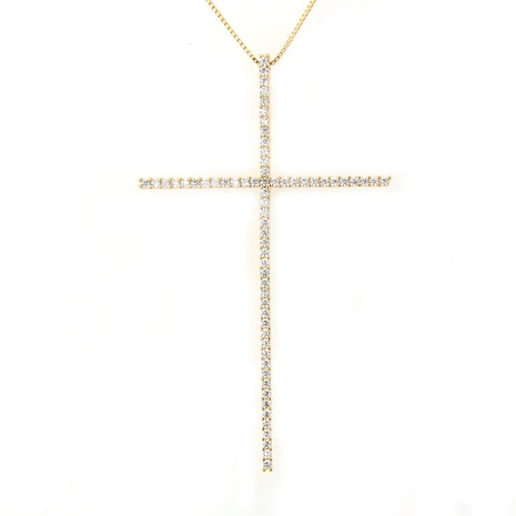 Copper Fashion Cross necklace  (Alloy-plated white zircon) NHBP0242-Alloy-plated-white-zircon's discount tags
