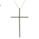 Copper Fashion Cross necklace  Alloyplated white zircon NHBP0242Alloyplatedwhitezirconpicture2