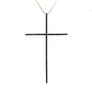 Copper Fashion Cross necklace  Alloyplated white zircon NHBP0242Alloyplatedwhitezirconpicture3