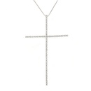 Copper Fashion Cross necklace  Alloyplated white zircon NHBP0242Alloyplatedwhitezirconpicture4