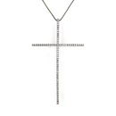 Copper Fashion Cross necklace  Alloyplated white zircon NHBP0242Alloyplatedwhitezirconpicture7