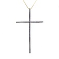 Copper Fashion Cross necklace  Alloyplated white zircon NHBP0242Alloyplatedwhitezirconpicture21