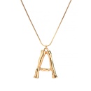 Alloy Simple Geometric necklace  Letter A alloy 2163 NHXR2637LetterAalloy2163picture40