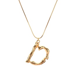 Alloy Simple Geometric necklace  Letter A alloy 2163 NHXR2637LetterAalloy2163picture8