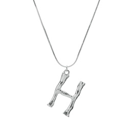 Alloy Simple Geometric necklace  Letter A alloy 2163 NHXR2637LetterAalloy2163picture17