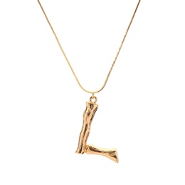 Alloy Simple Geometric necklace  Letter A alloy 2163 NHXR2637LetterAalloy2163picture24