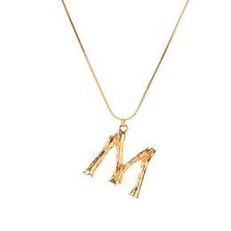 Alloy Simple Geometric necklace  Letter A alloy 2163 NHXR2637LetterAalloy2163picture26