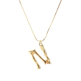 Alloy Simple Geometric necklace  Letter A alloy 2163 NHXR2637LetterAalloy2163picture41