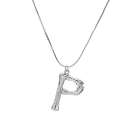Alloy Simple Geometric necklace  Letter A alloy 2163 NHXR2637LetterAalloy2163picture33
