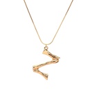 Alloy Simple Geometric necklace  Letter A alloy 2163 NHXR2637LetterAalloy2163picture52