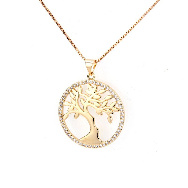 Copper Fashion Tree necklace  Alloy NHBP0323Alloyplated