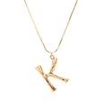 Alloy Simple Geometric necklace  Letter A alloy 2163 NHXR2637LetterAalloy2163picture75