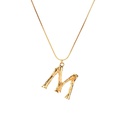 Alloy Simple Geometric necklace  Letter A alloy 2163 NHXR2637LetterAalloy2163picture79