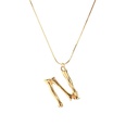Alloy Simple Geometric necklace  Letter A alloy 2163 NHXR2637LetterAalloy2163picture81