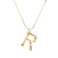 Alloy Simple Geometric necklace  Letter A alloy 2163 NHXR2637LetterAalloy2163picture89