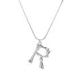 Alloy Simple Geometric necklace  Letter A alloy 2163 NHXR2637LetterAalloy2163picture90