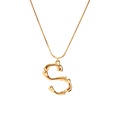 Alloy Simple Geometric necklace  Letter A alloy 2163 NHXR2637LetterAalloy2163picture91