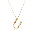 Alloy Simple Geometric necklace  Letter A alloy 2163 NHXR2637LetterAalloy2163picture95