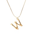 Alloy Simple Geometric necklace  Letter A alloy 2163 NHXR2637LetterAalloy2163picture99