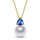 Europische und amerikanische kreative neue Zirkon eingelegte Perlenkette einfache AllMatchPerlen anhnger kurze Schlsselbein kette weiblich 77596picture2