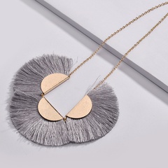 Alloy Fashion Tassel necklace  (gray) NHLU0072-gray
