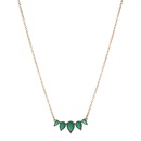 Alloy Fashion Flowers necklace  green NHLU0160greenpicture1