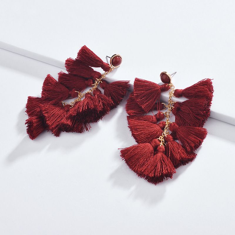 Alloy Fashion Flowers earring  red NHLU0297red