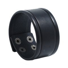 Leather Fashion Geometric bracelet  (black) NHPK2190-black