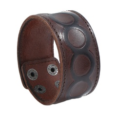 Leather Fashion Geometric bracelet  (brown) NHPK2193-brown