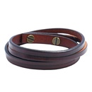 Leather Fashion Geometric bracelet  black NHPK2194blackpicture2