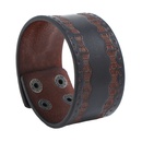 Leather Fashion Geometric bracelet  brown NHPK2195brownpicture1