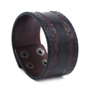 Leather Fashion Geometric bracelet  brown NHPK2196brownpicture1