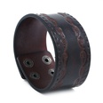 Leather Fashion Geometric bracelet  brown NHPK2196brownpicture3