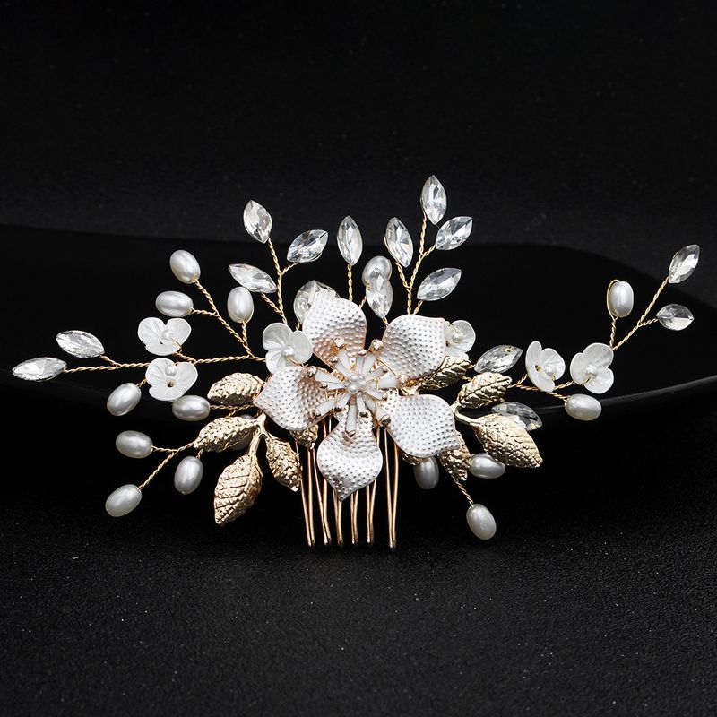 Beads Simple Flowers Hair accessories  Alloy NHHS0597Alloy