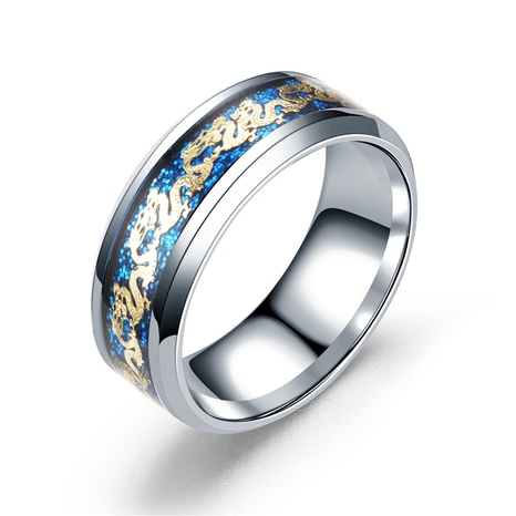 Titanium&Stainless Steel Fashion Animal Ring  (Steel color Jinlong-6) NHTP0007-Steel-color-Jinlong-6's discount tags
