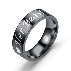 Titanium&Stainless Steel Fashion Sweetheart Ring  (6MM male models - 5) NHTP0015-6MM-male-models-5